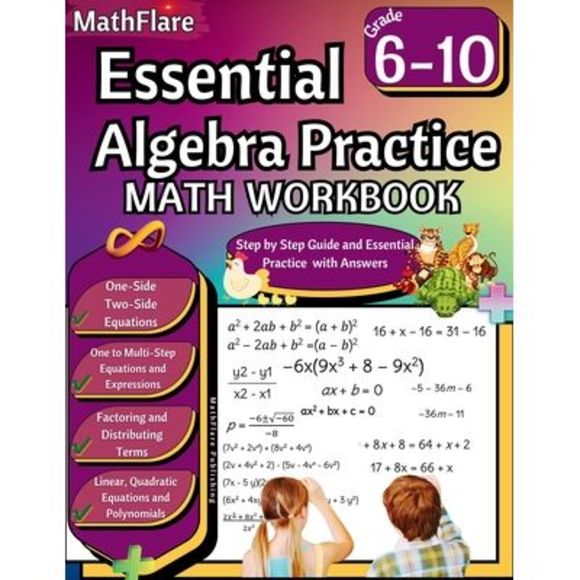 Essential Algebra Practice Workbook 7th to 10th Grade: Algebra Essential Practic - Picture 1 of 1